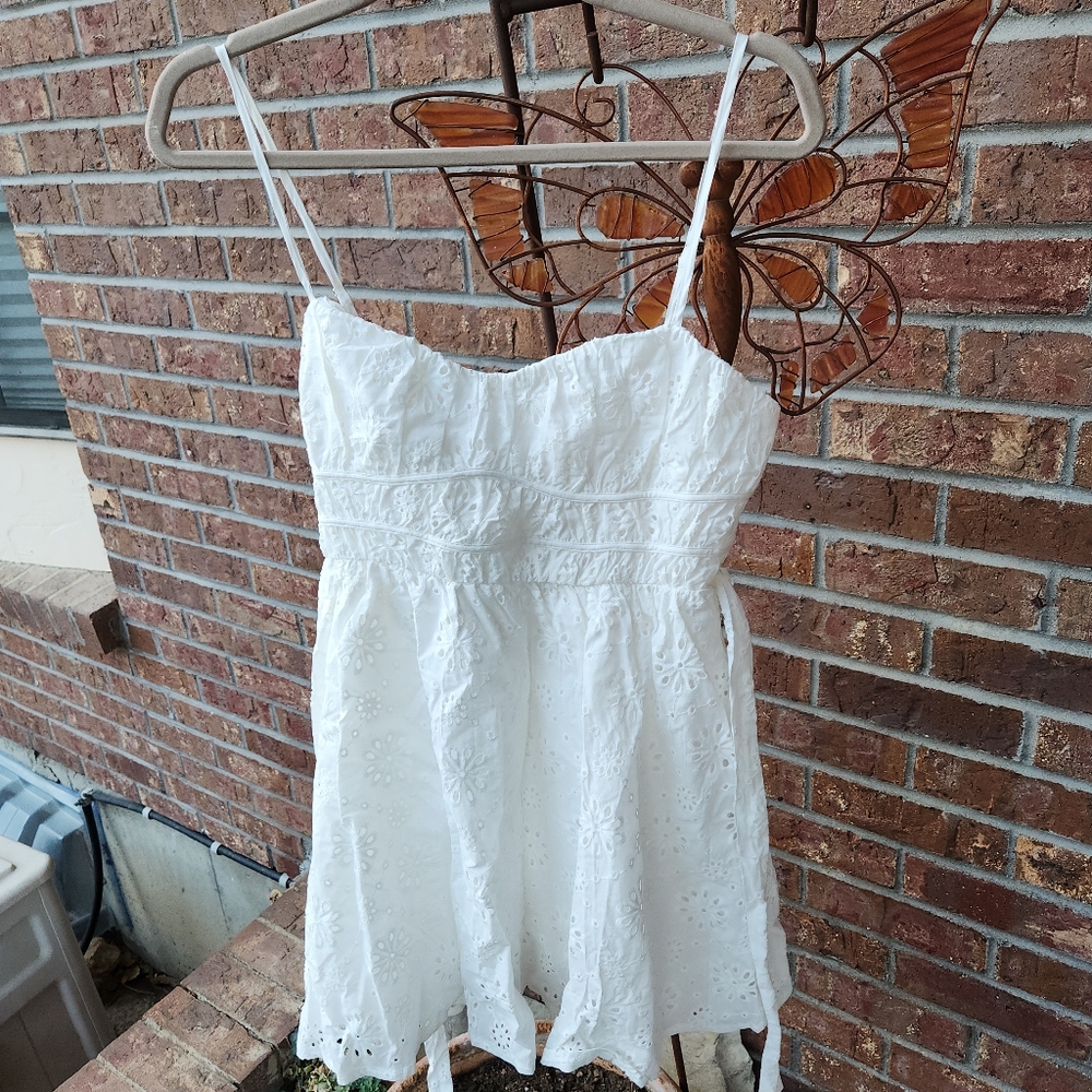 Kiss The Sky Pearl Eyelet Dress
